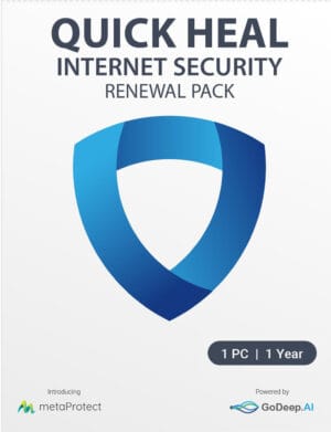Quick Heal Internet Security 1 User 1 Year Renewal